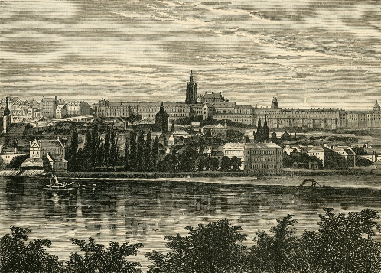 Palace of the Bohemian Kings and Cathedral of Hradschin, Prague, 1890 by Unbekannt