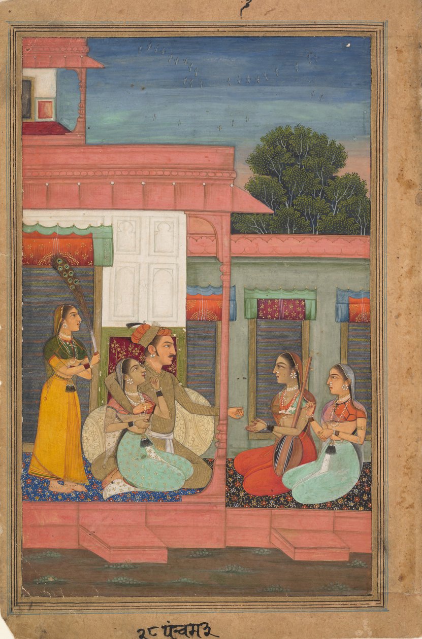 Panchama Ragini: Page from a Ragamala Series by Unbekannt