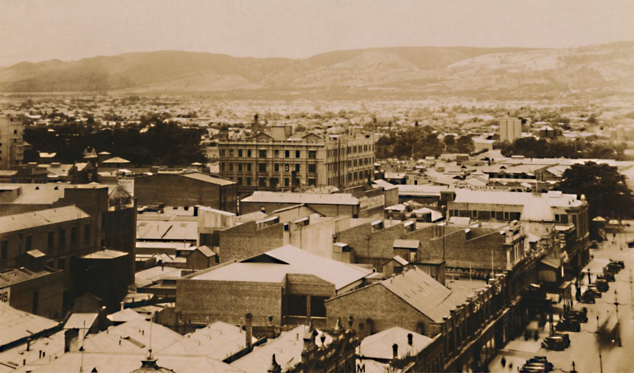 Panorama of Adelaide and the hills, South Australia by Unbekannt