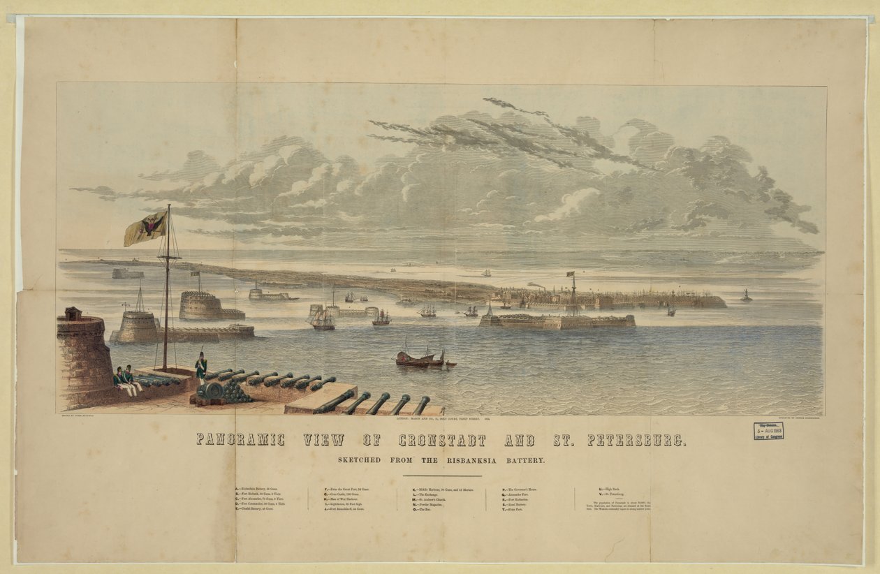 Panoramic View of Kronstadt and St. Petersburg by Unbekannt