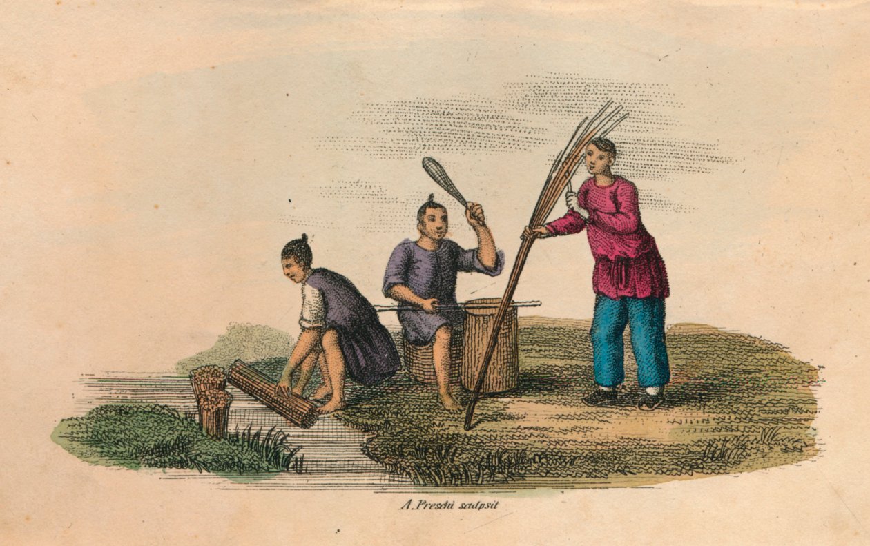 Papermaking in China, AD 105 by Unbekannt