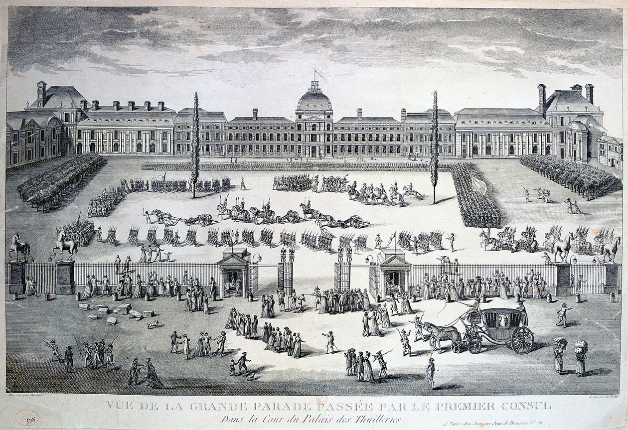 Parade of the Troops during the Grand Parade, Tuileries Palace by Unbekannt