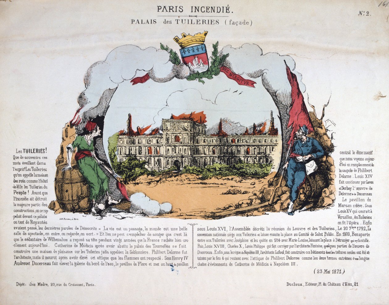 Paris Incendie, 1871 by Unbekannt