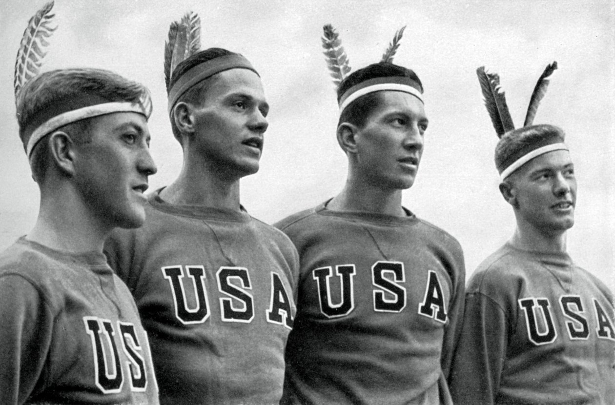 Part of the American gold medal-winning rowing eight, Berlin Olympics, 1936 by Unbekannt