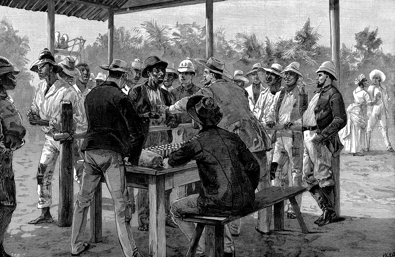 Paying West Indian labourers, 1888 by Unbekannt