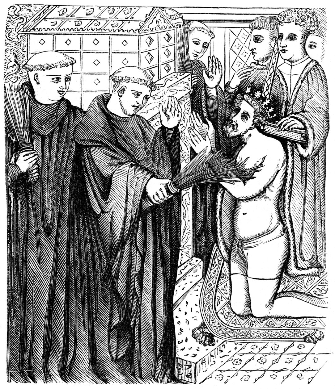 Penance of Henry before the shrine of Thomas a Becket by Unbekannt