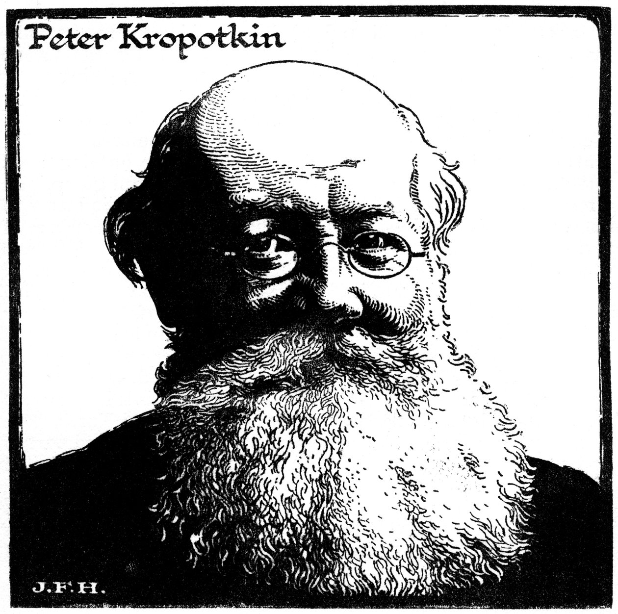 Peter Kropotkin, Russian anarchist by Unbekannt