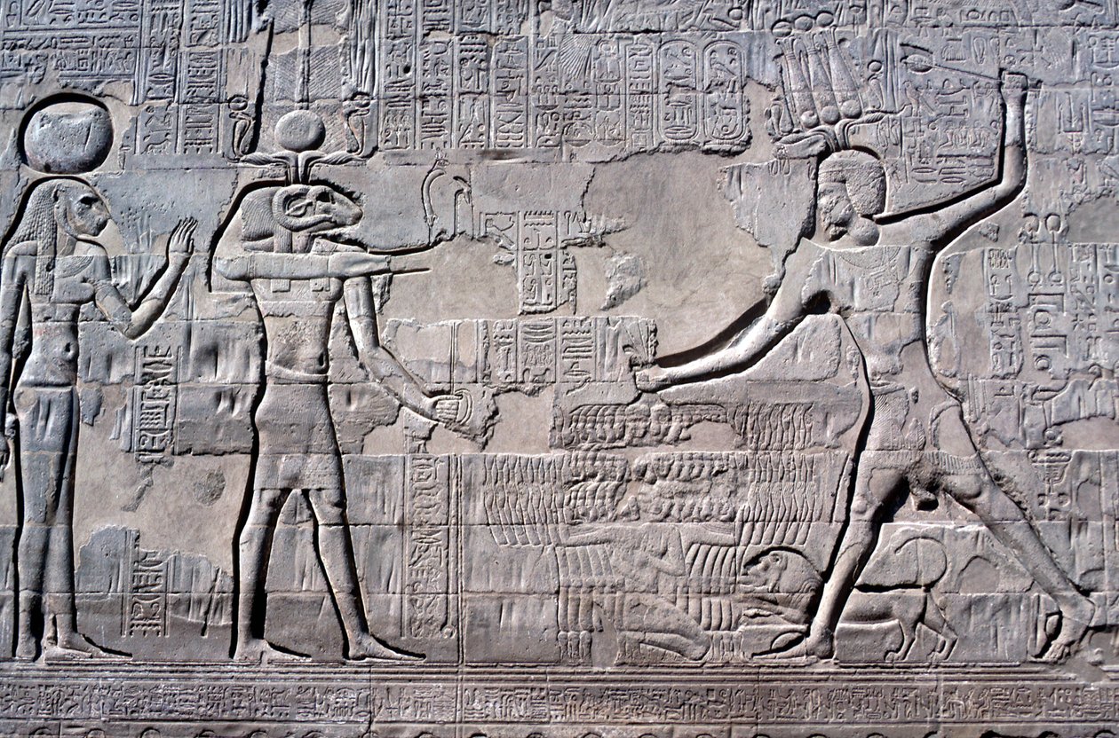 Pharaoh Smiting His Enemies, Temple of Khnum by Unbekannt