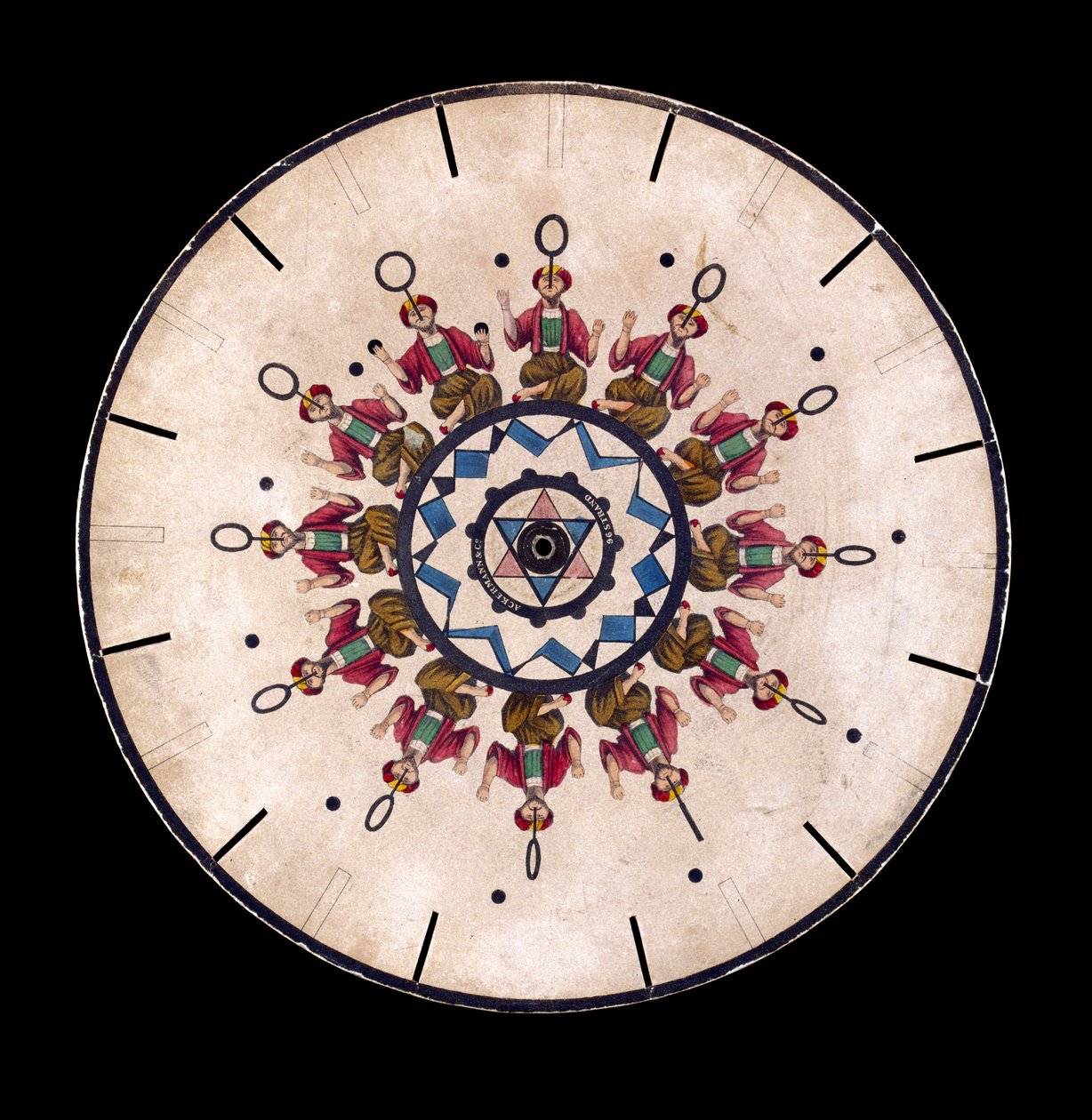 Phenakistiscope disc showing a juggler, c 1830 by Unbekannt