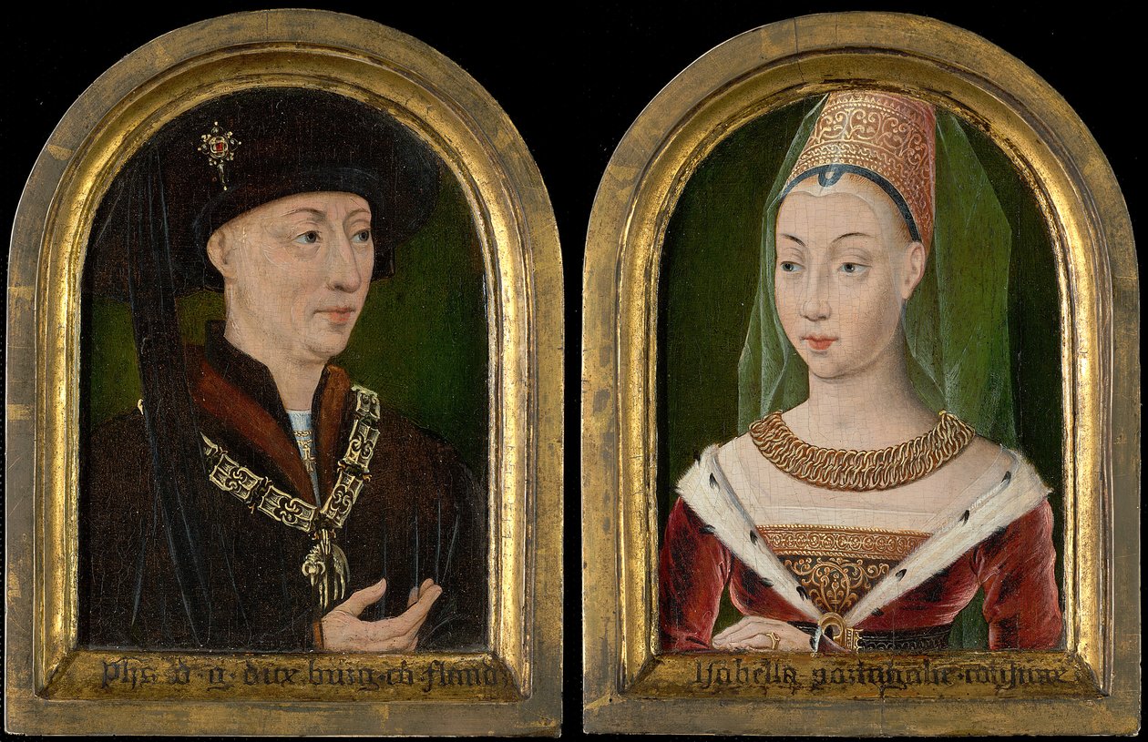Philip the Good, Duke of Burgundy, Isabelle of Bourbon by Unbekannt