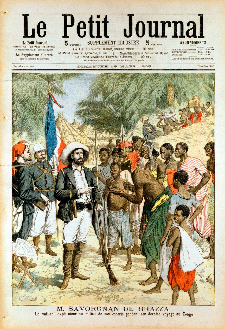 Pierre-Paul-Francois-Camille Savorgnan de Brazza, French explorer and founder of Brazzaville by Unbekannt