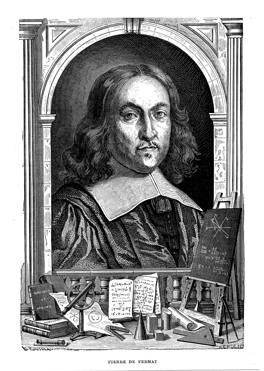 Pierre de Fermat, 17th century French mathematician, 1870 by Unbekannt
