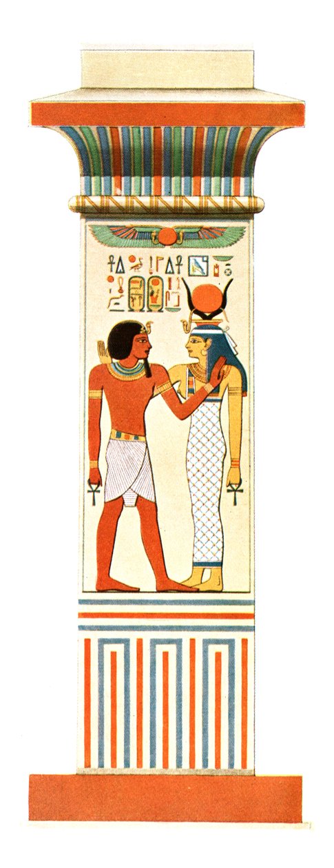 Pilaster from the Amun-Re Temple of Amenophis III at Karnak, Egypt, 1928 by Unbekannt