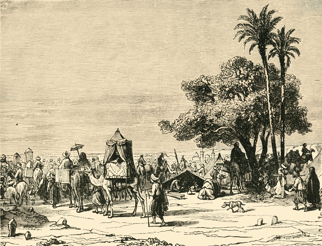 Pilgrims Journeying to Mecca, 1890 by Unbekannt