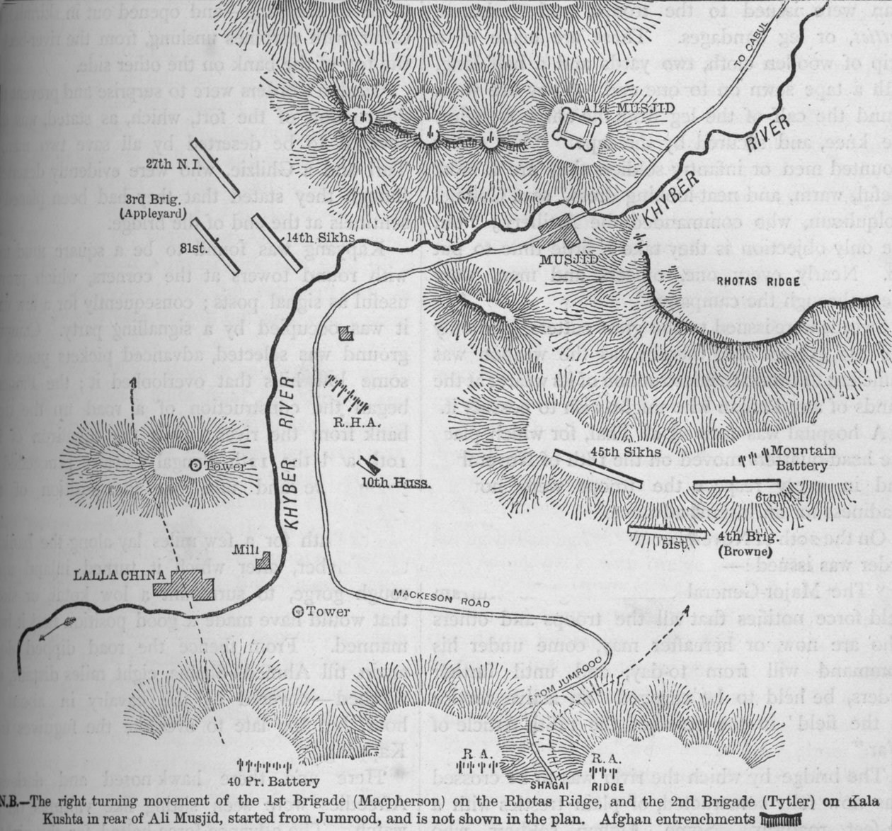 Plan of the Attack on Ali Musjid, Nov. 21, 1878 by Unbekannt
