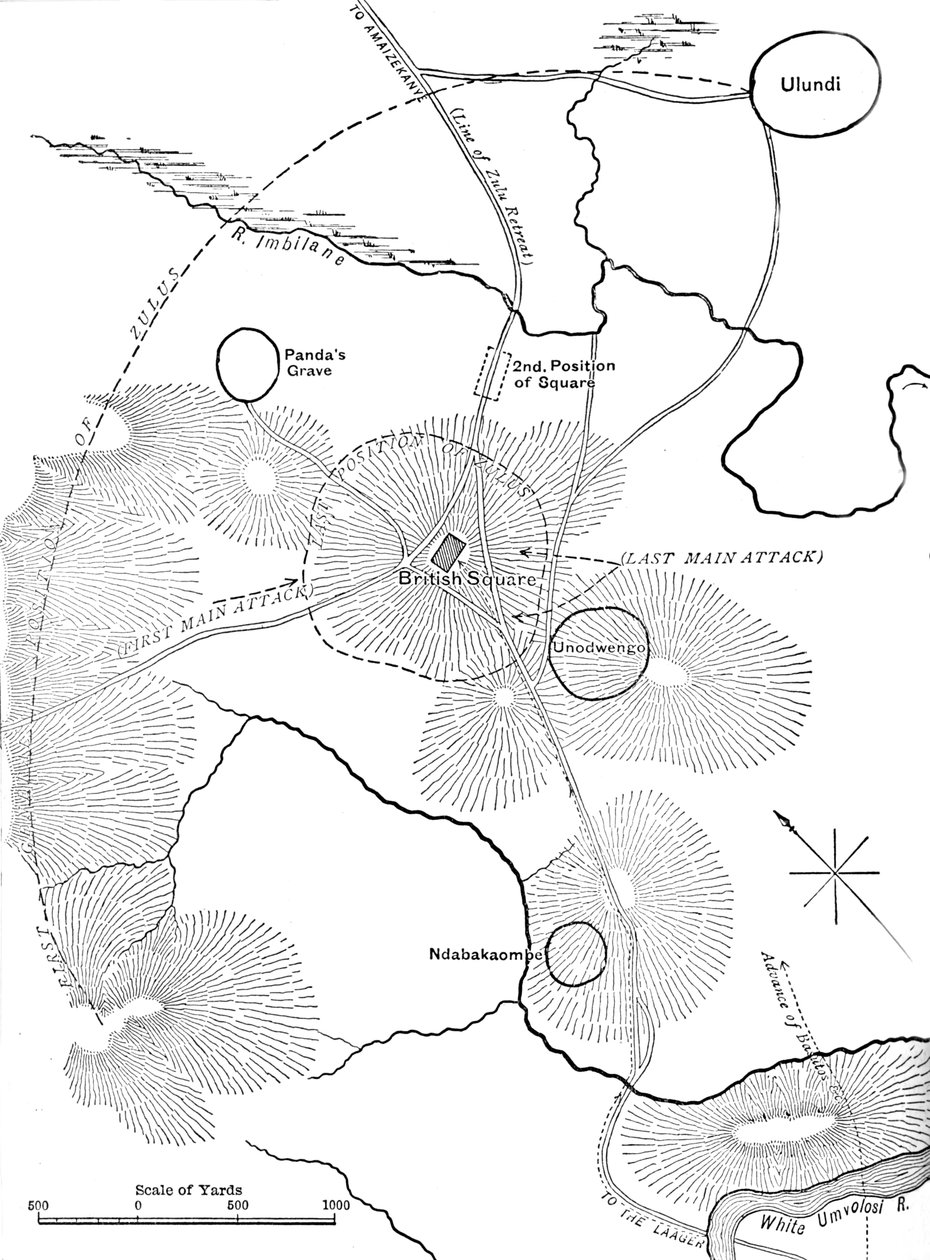 Plan of the Battle of Ulundi, July 4, 1879 by Unbekannt