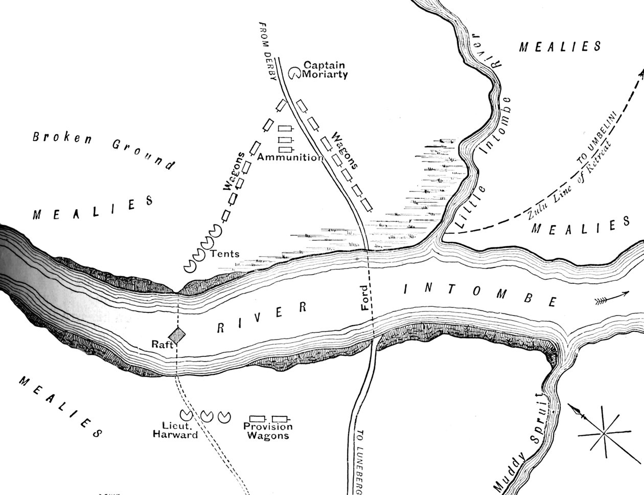Plan of the Disaster on the Intombe River March 12, 1879 by Unbekannt