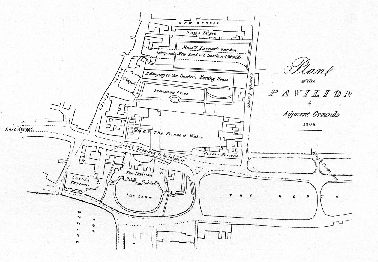 Plan of the Pavilion & Adjacent Grounds by Unbekannt