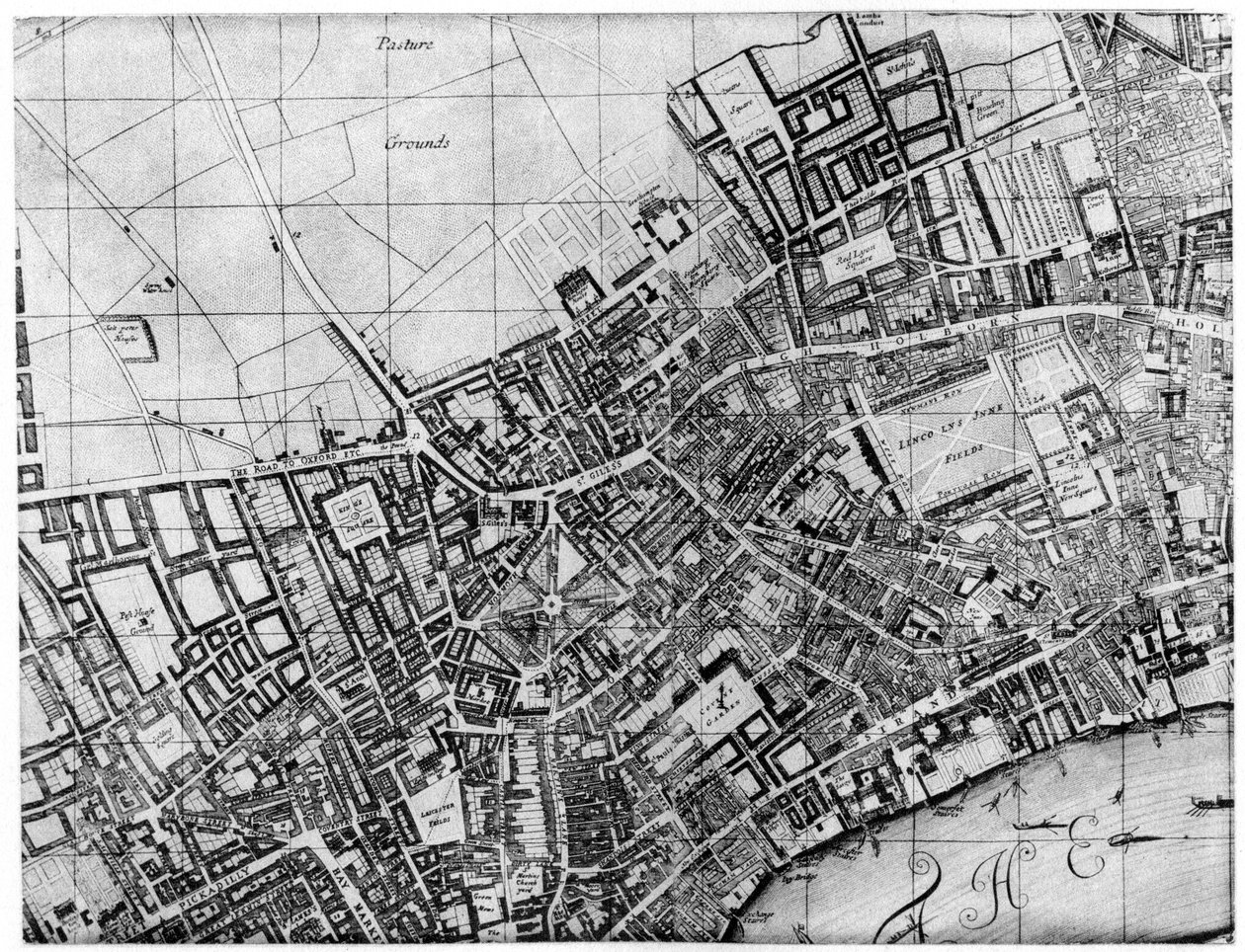 Plan of the parish of St Giles, London by Unbekannt