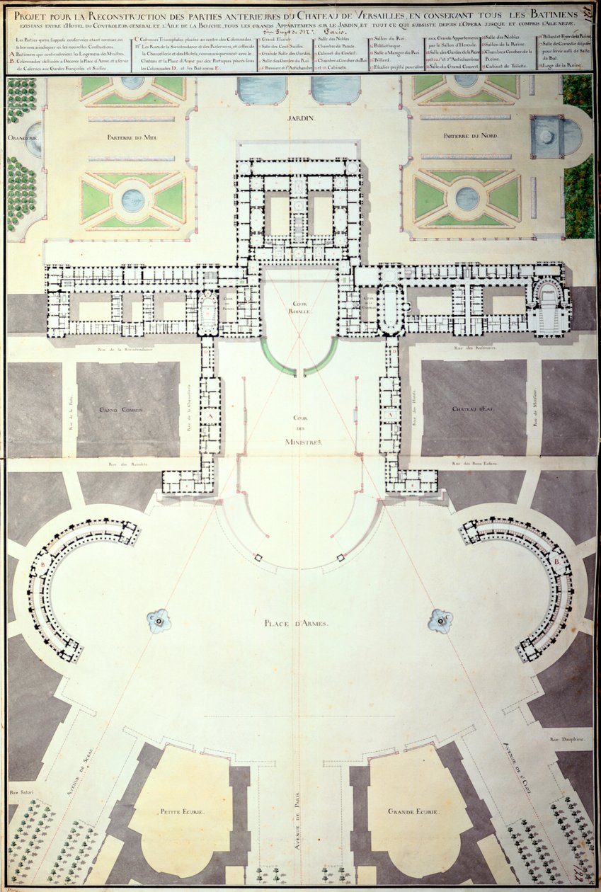 Plans for the Transformation of Versailles, France by Unbekannt