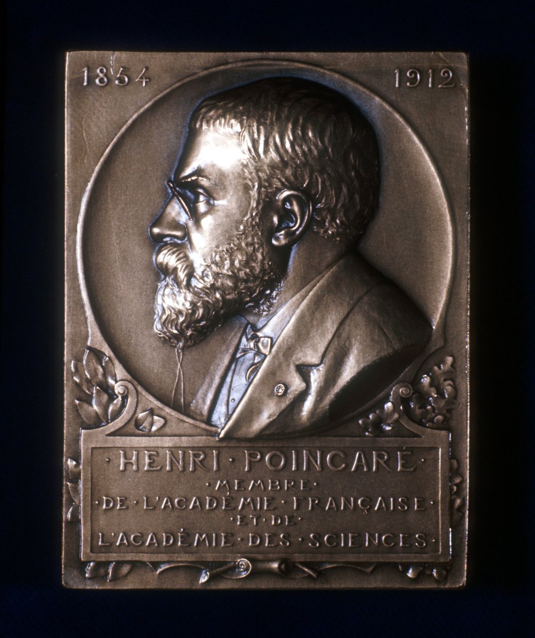 Plaquette commemorating the death of Henri Poincare, French mathematician by Unbekannt