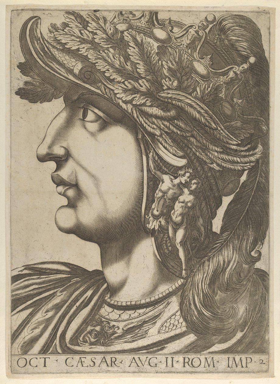 Plate 2: Octavian in profile to the left, from 