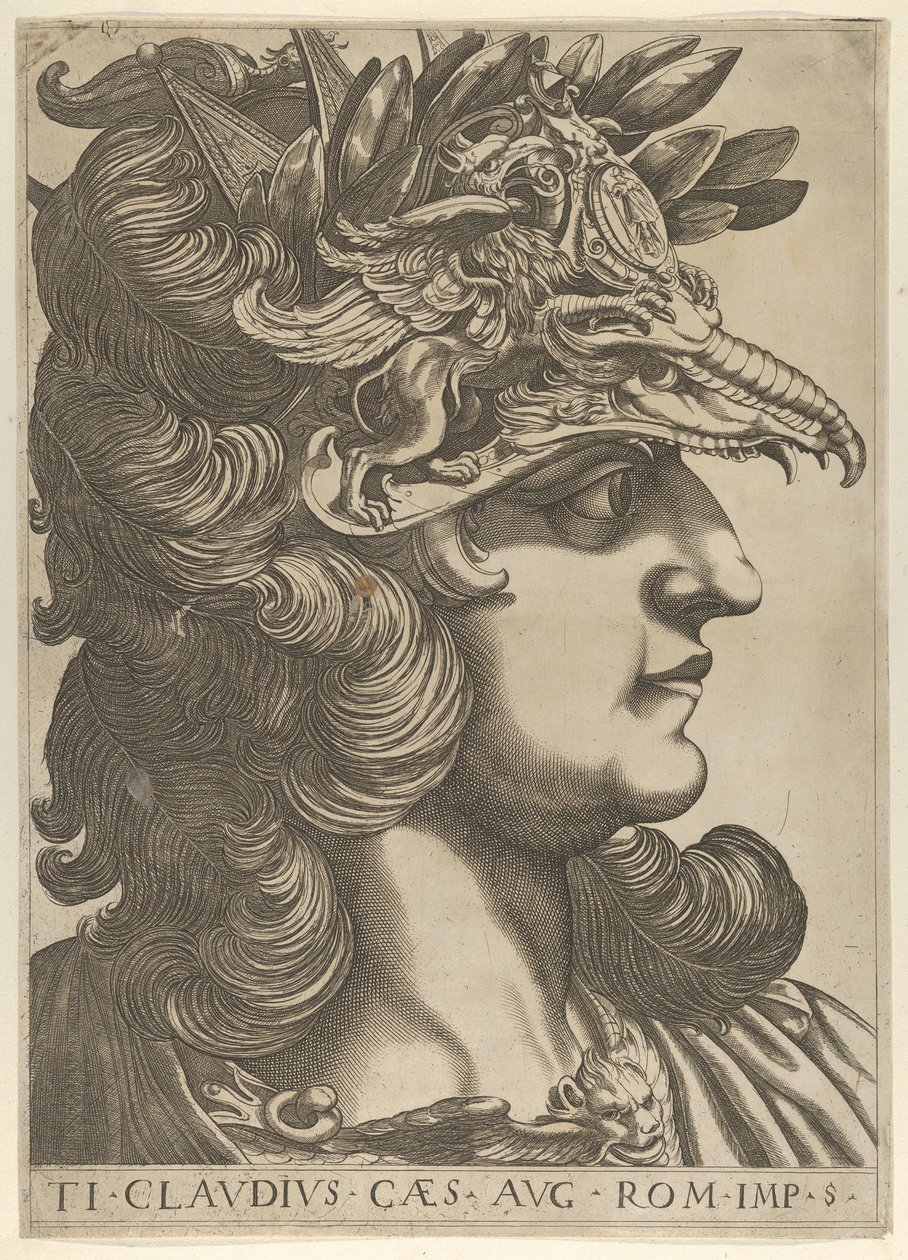 Plate 5: Tiberius Claudius in profile to the right, from 