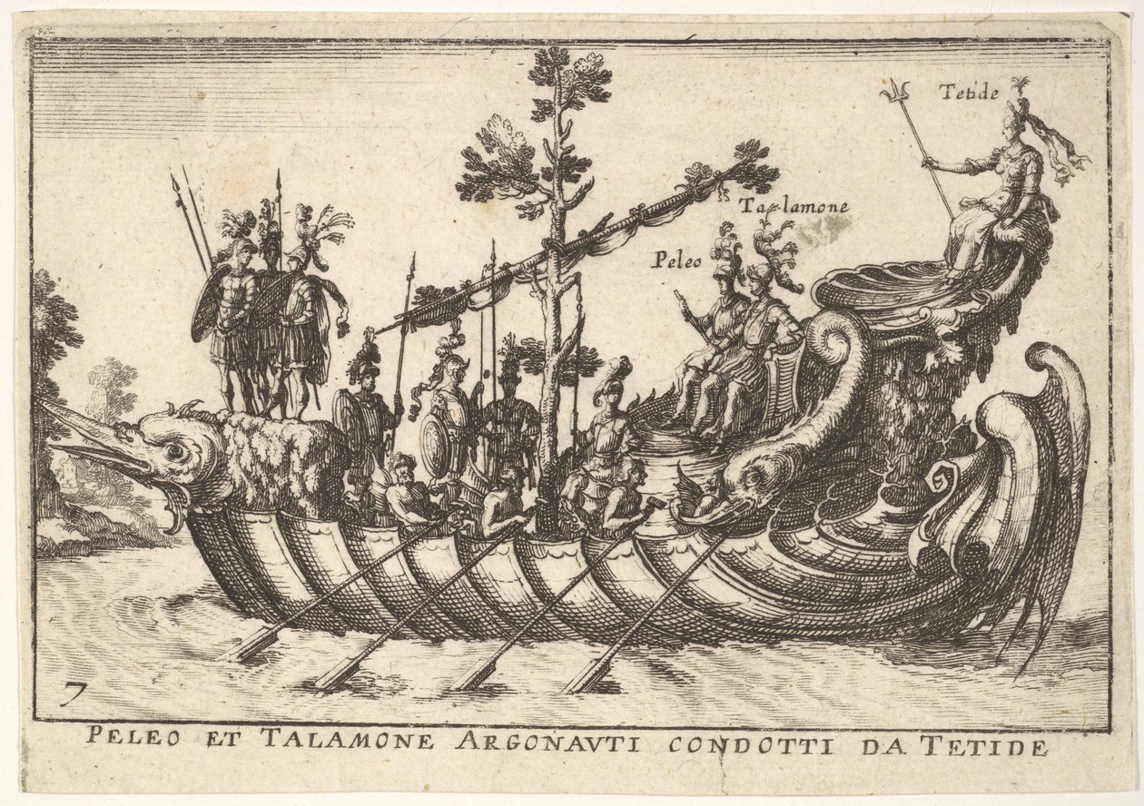 Plate 7: Peleo et Talamone Argonauti Condotti da Tetide, from The Magnificent Pageant by Unbekannt