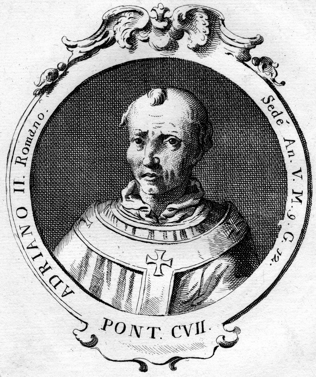 Pope Adrian II by Unbekannt