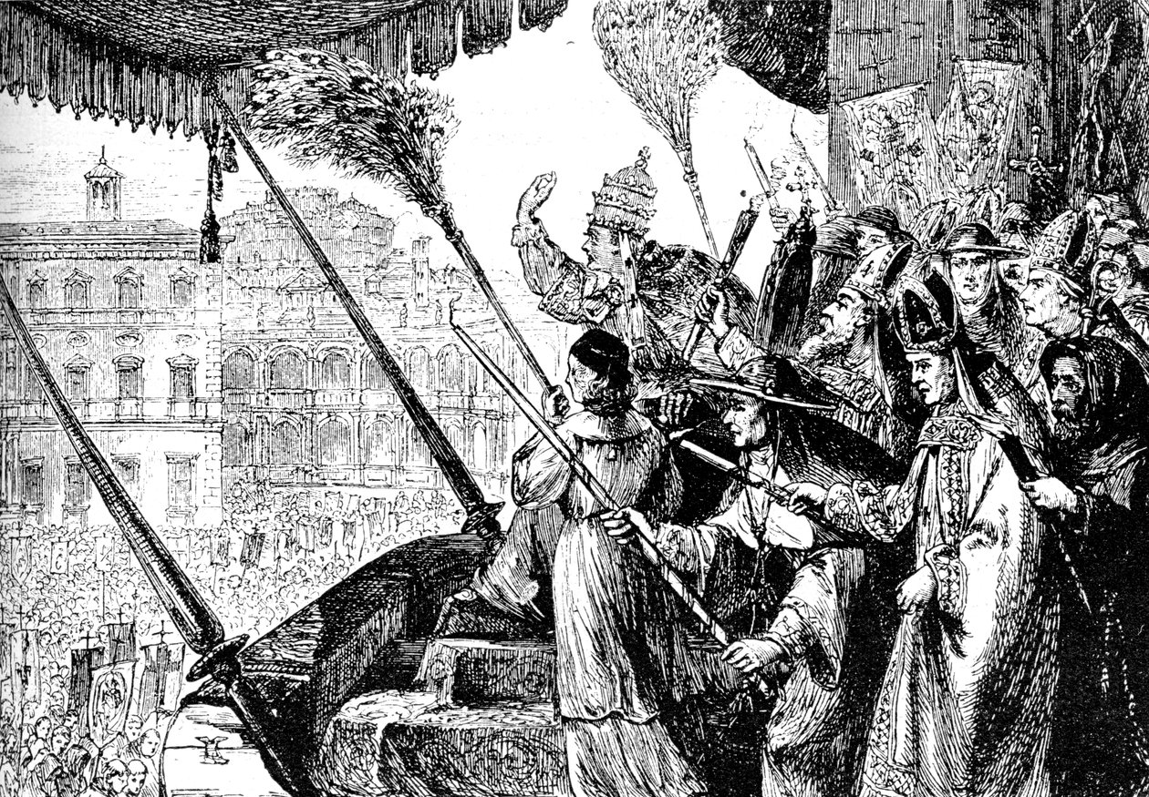 Pope Leo X Excommunicating Martin Luther as a Heretic, Rome, 1521 by Unbekannt