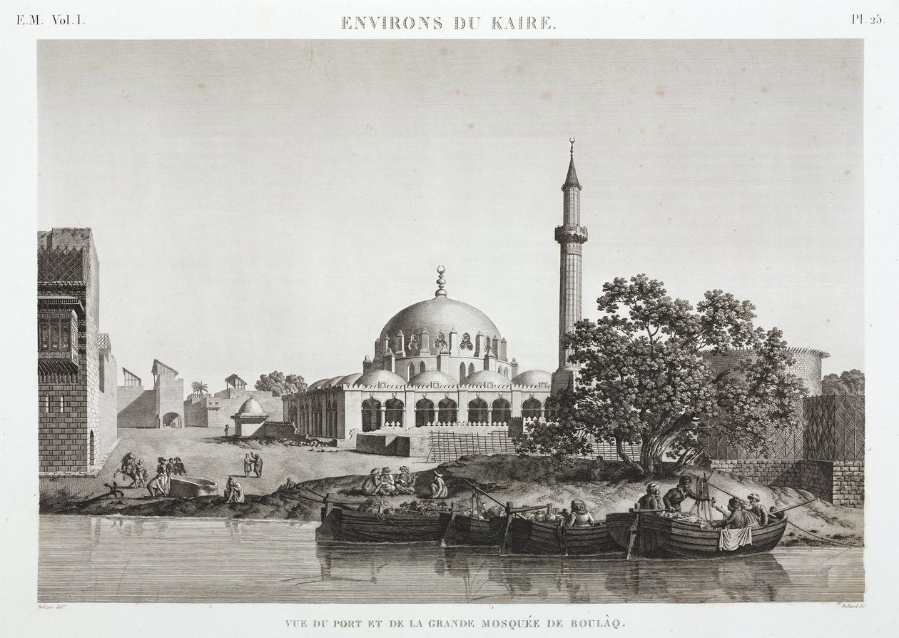 Port and Great Mosque of Boulaq, Cairo, Egypt, c.1798 by Unbekannt