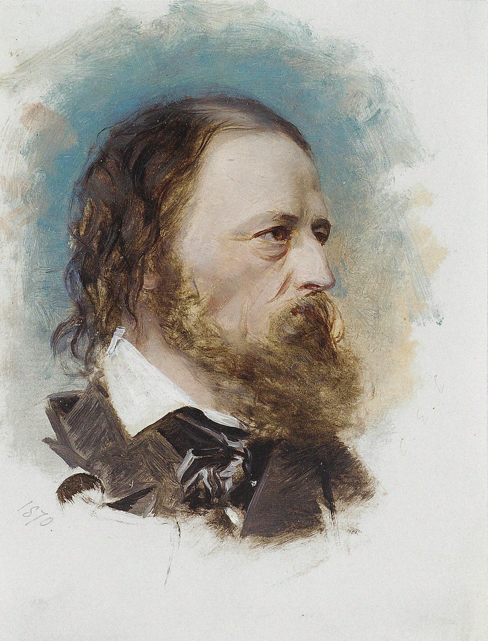Portrait of Alfred, Lord Tennyson by Unbekannt