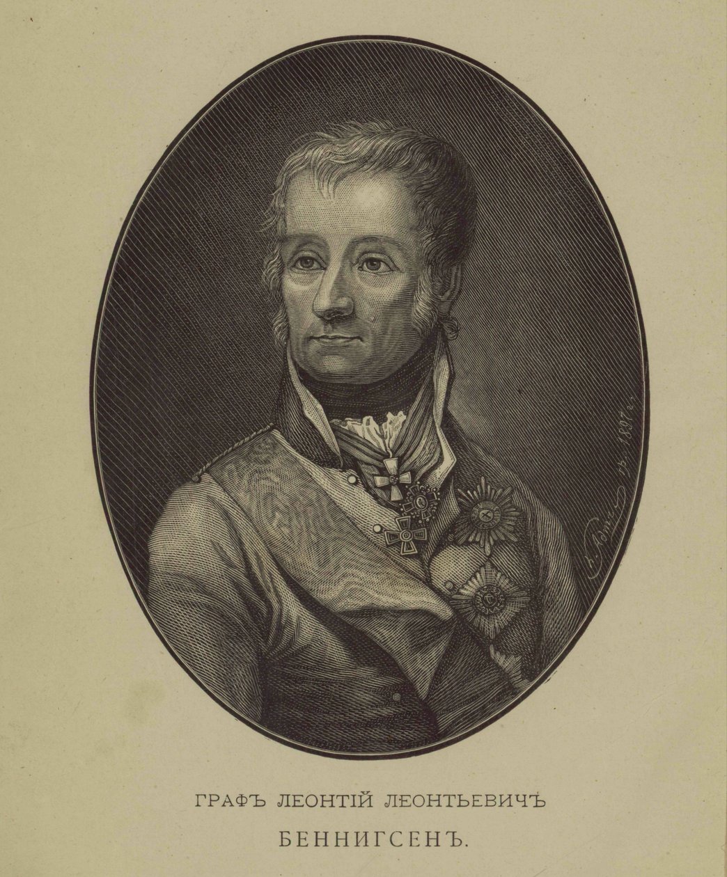 Portrait of Count Levin Leonty August Theophil von Bennigsen 1745-1826 by Unbekannt