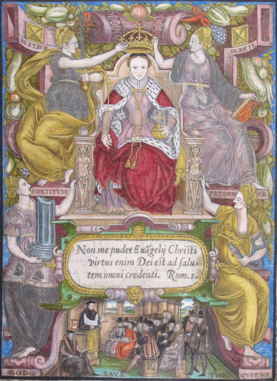 Portrait of Elizabeth I of England with Crown by Unbekannt
