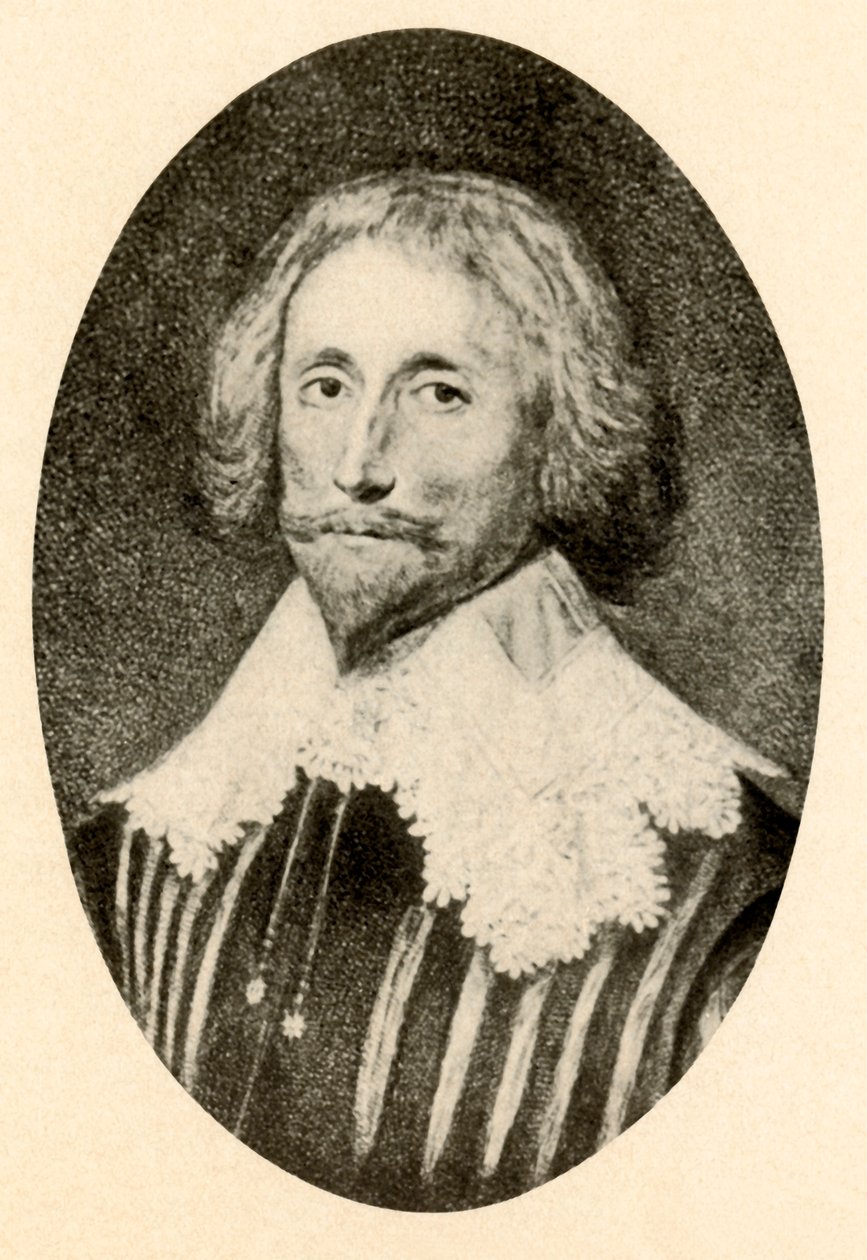 Portrait of George Sandys, with slashed doublet and Vandyke collar by Unbekannt