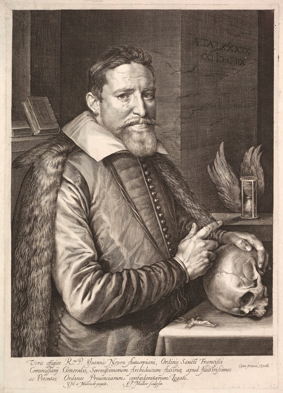 Portrait of Johannes Neyen, General of the Order of Franciscan Friars, Ambassador in Trier by Unbekannt