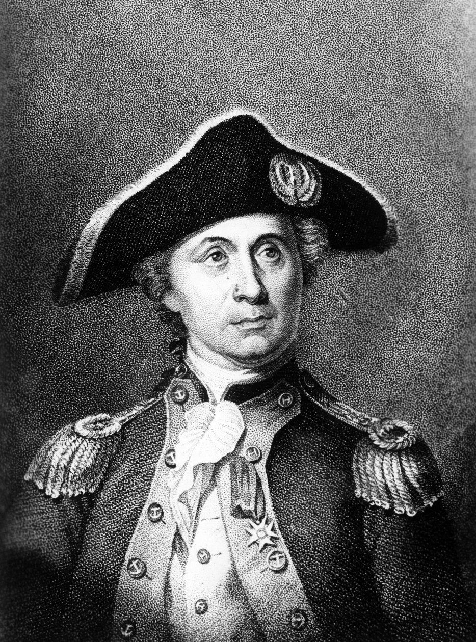 Portrait of John Paul Jones, Scottish sailor who took part in the American Revolution by Unbekannt
