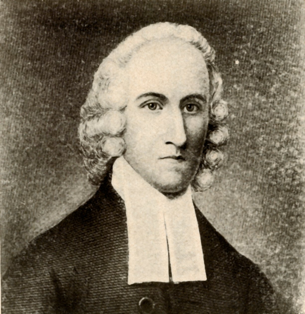 Portrait of Jonathan Edwards, in plain coat and bands of Presbyterian minister, c1750 by Unbekannt