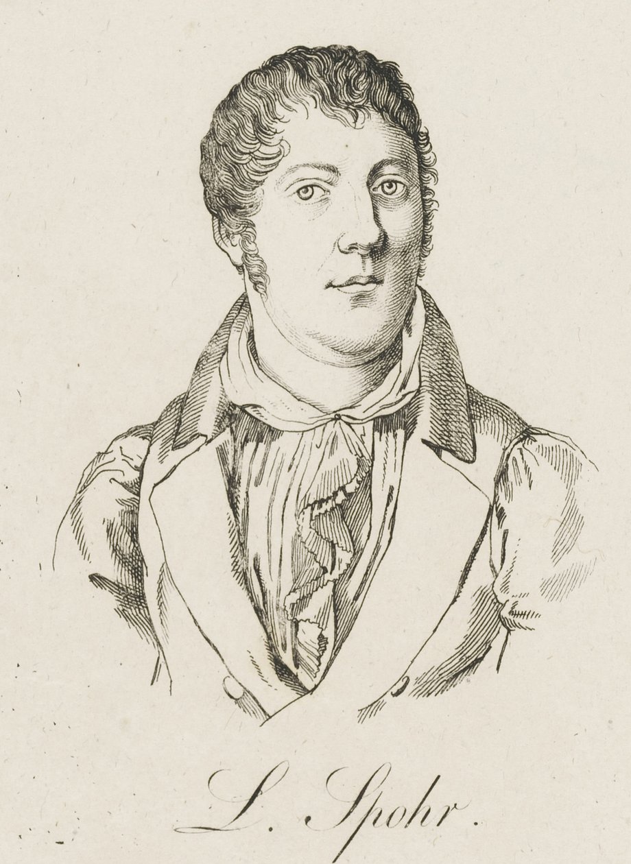 Portrait of Louis Spohr 1784-1859, c. 1830 by Unbekannt