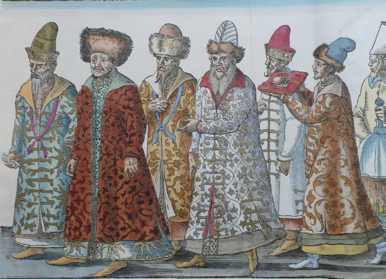 Portrait of Moscow Monarchs Ivan III, Vasili III Ivanovich, Ivan IV of Russia and Entourage by Unbekannt