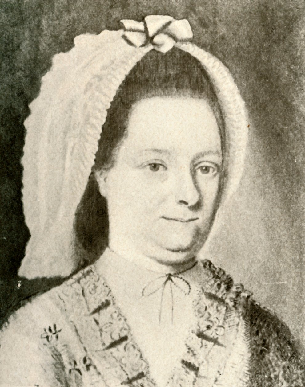 Portrait of Mrs. Nathaniel Appleton, Jr., Showing a Peculiar Cap by Unbekannt