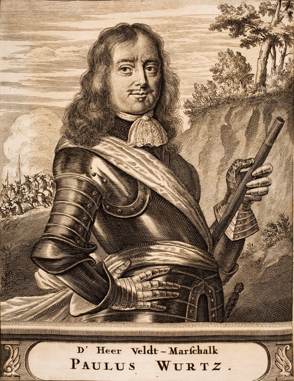 Portrait of Paul Würtz 1612-1676 From: Schauplatz des Krieges by Unbekannt