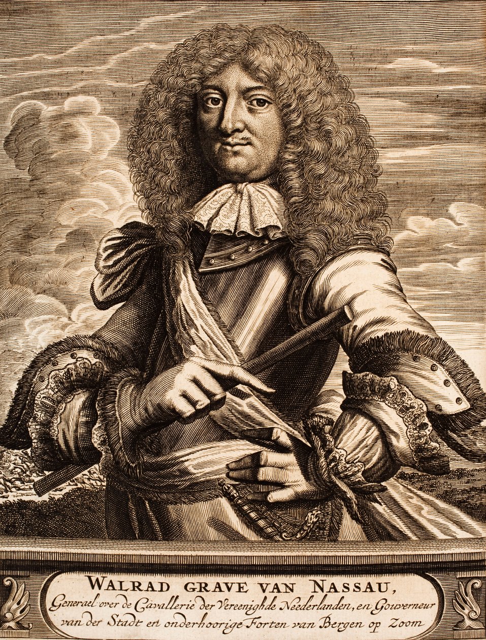 Portrait of Prince Walrad of Nassau-Usingen, From: Schauplatz des Krieges by Unbekannt