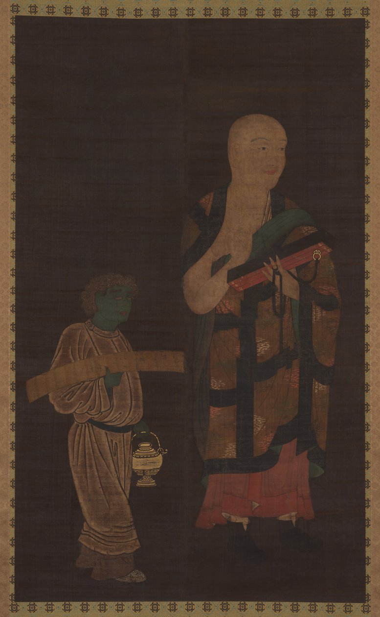 Portrait of Xuanzang Genjo with Attendant by Unbekannt