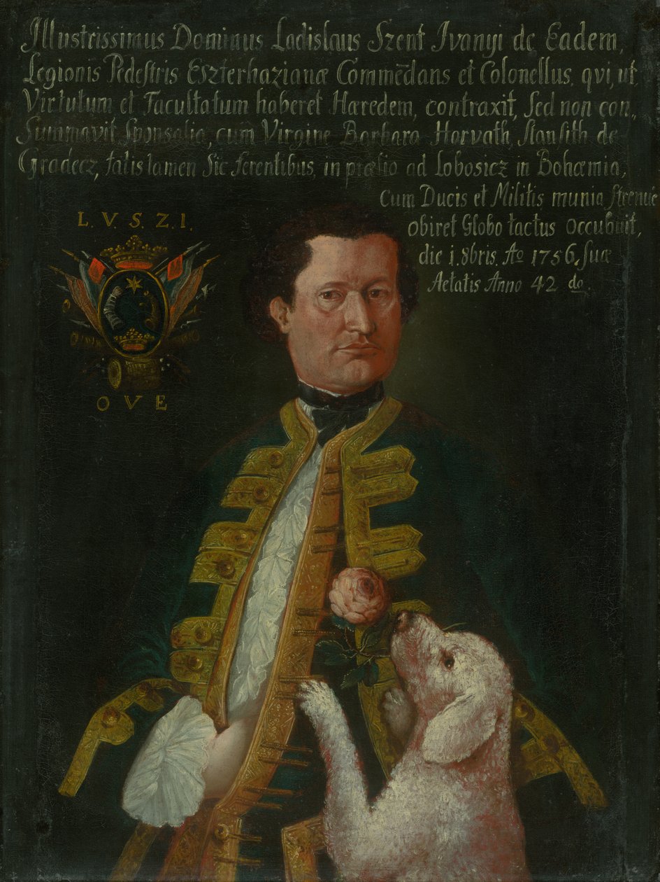 Portrait of Ladislav Szent Iványi from Svätý Ján by Unbekannt