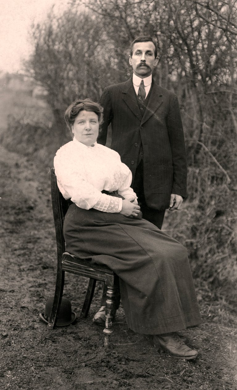 Portrait of a Couple Outdoors by Unbekannt