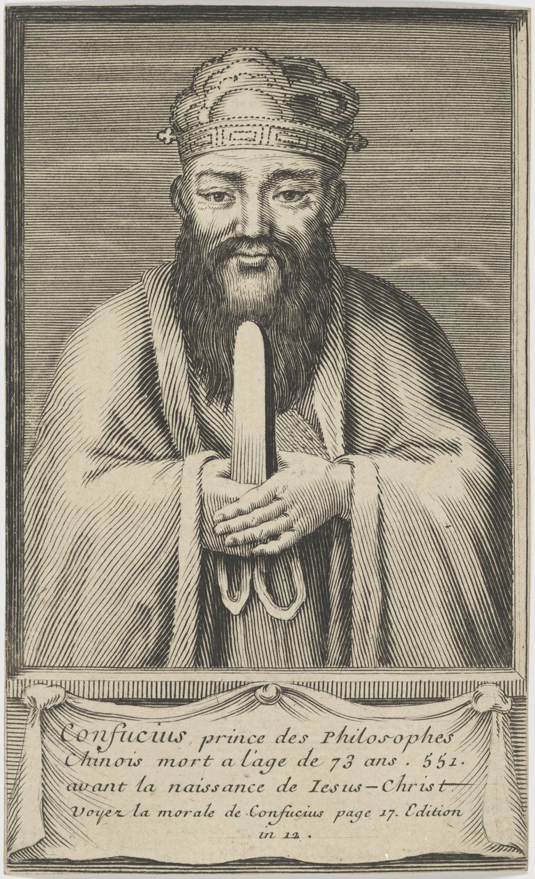 Portrait of the Chinese Thinker and Social Philosopher Confucius by Unbekannt