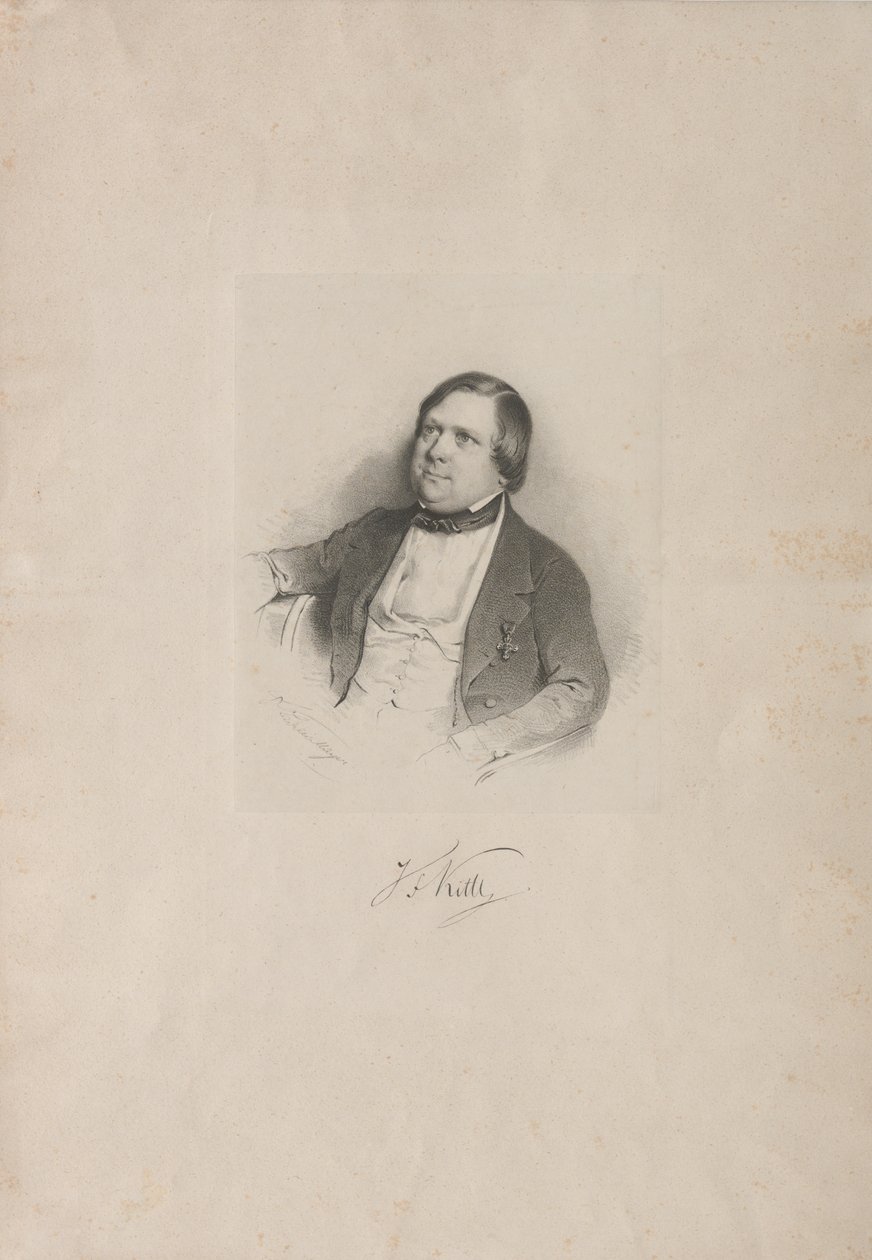 Portrait of the Composer Johann Friedrich Kittl by Unbekannt