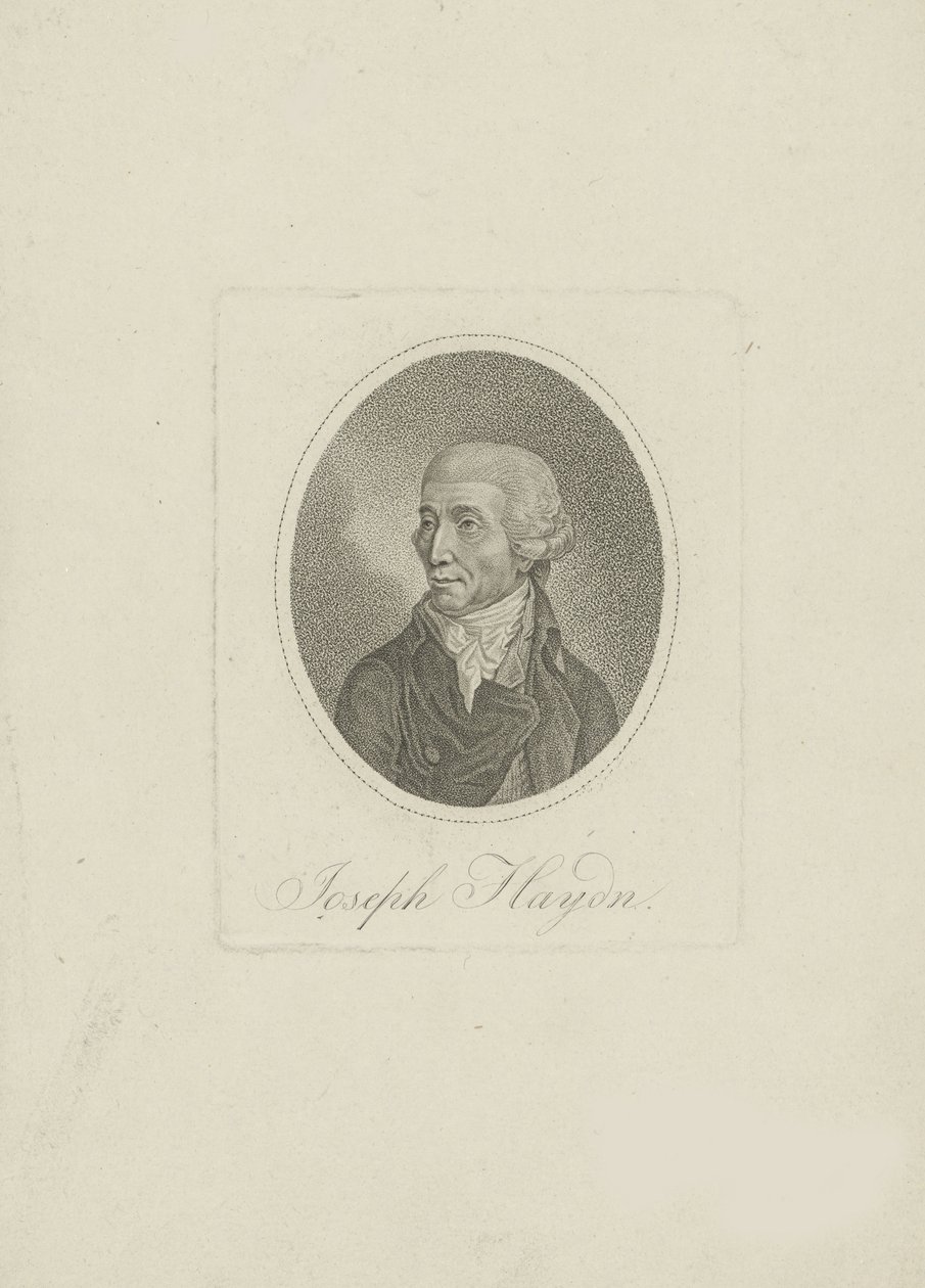 Portrait of the composer Joseph Haydn 1732-1809, 1800s by Unbekannt