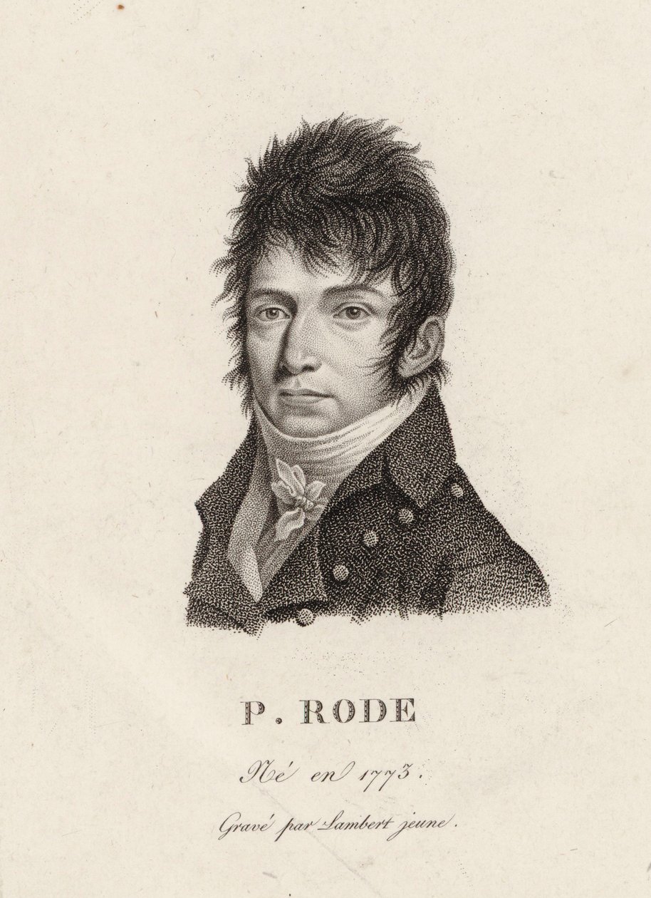 Portrait of the composer Pierre Jacques Joseph Rode by Unbekannt